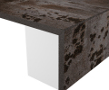 Abkantung 80 mm (AK/80) 8 mm Dekton-Arbeitsplatte, Vorderkante auf Gehrung. Mit Trägermaterial hinterfüttert zur Montage auf dem Korpus. Gesamtstärke ca. 80 mm.