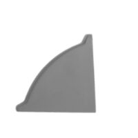 Endkappe rechts, Soft-line grau-metall