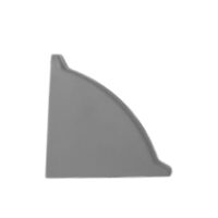 Endkappe  links,  Soft-line grau-metall