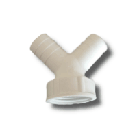 Verschraubung mit doppelter Tülle, Kunststoff, flach ¾" x 19 mm