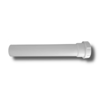 Verlängerungsrohr weiß, Länge 250 mm mit Überwurfmutter, 1 ½" x 40 mm