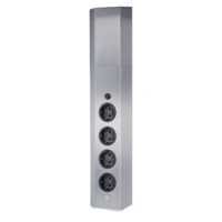 STS3008 Energie-Ecksäule, 4-fach Steckdose, 1 Minischalter