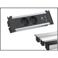 KAPSA-Steckdosenelement mit 2 Steckdosen und Charger