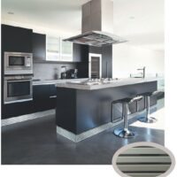Lamellensockel Aluminium, edelstahlfarbig