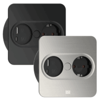 TWIST 2 eckig Steckdoseneinheit mit Steckdose und USB A/C