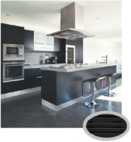 Lamellensockel Aluminium, schwarz